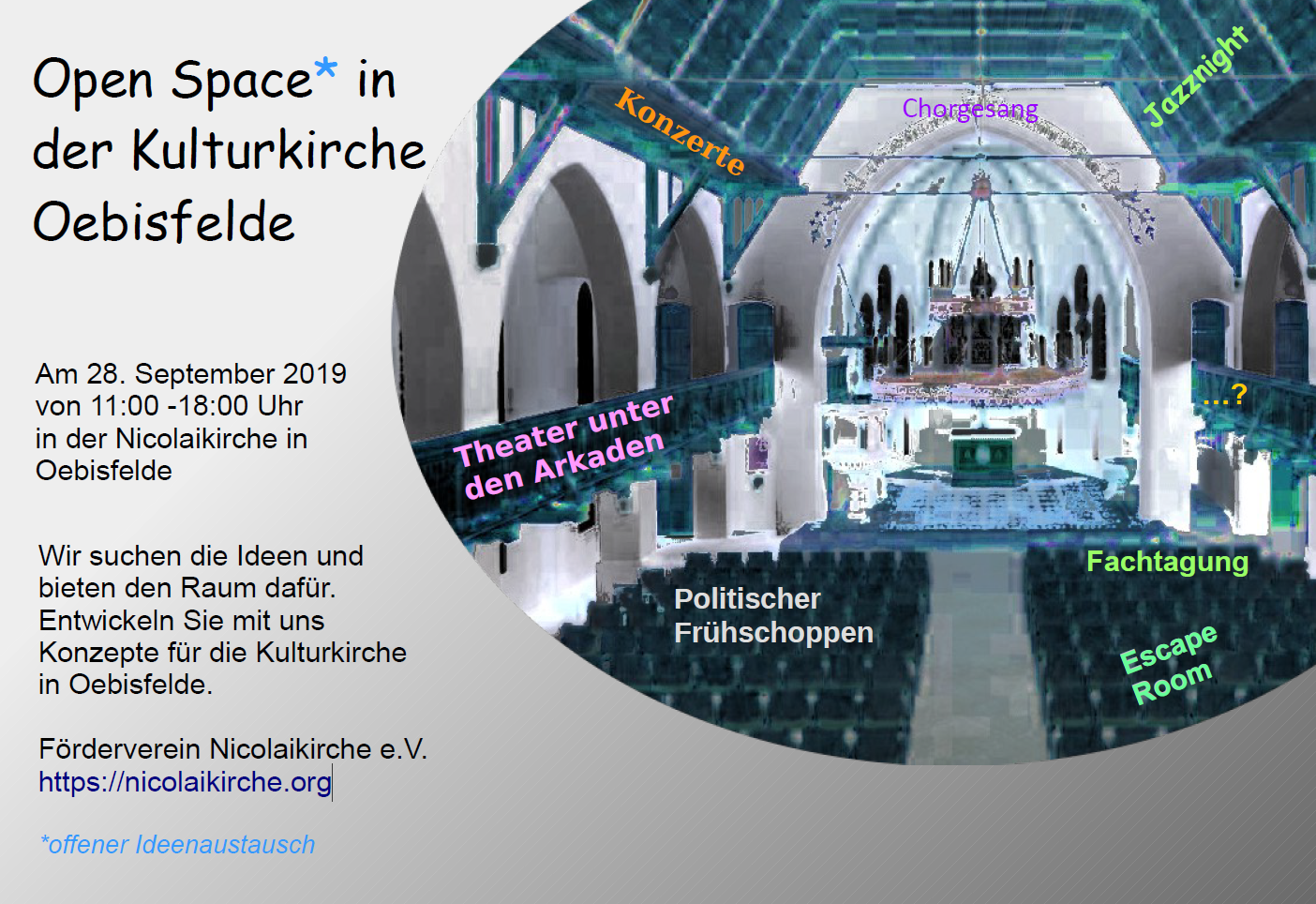 Open Space am 28.9.2019 in der Nicolaikirche